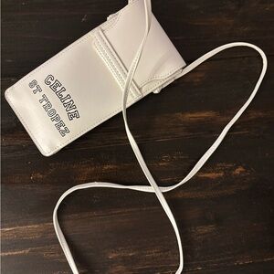 Celine White Phone Holster with Strap